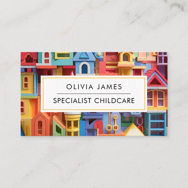 Specialist Childcare Babysitter Nanny Day care Business Card (Front)