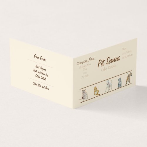 specialist dog Grooming and pet care Business Card