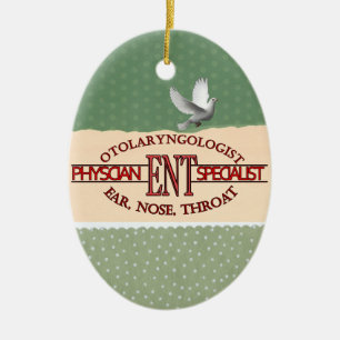 SPECIALIST ENT Otolaryngology Ear Nose Throat LOGO Ceramic Ornament