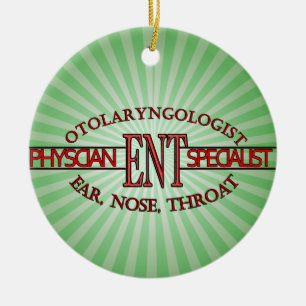 SPECIALIST ENT Otolaryngology Ear Nose Throat LOGO Ceramic Ornament