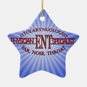SPECIALIST ENT Otolaryngology Ear Nose Throat LOGO Ceramic Ornament
