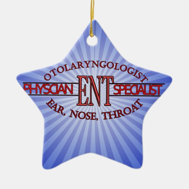SPECIALIST ENT Otolaryngology Ear Nose Throat LOGO Ceramic Ornament (Front)