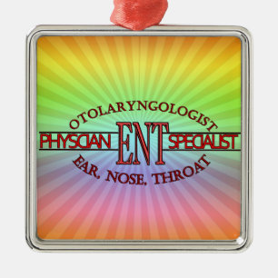 SPECIALIST ENT Otolaryngology Ear Nose Throat LOGO Metal Ornament