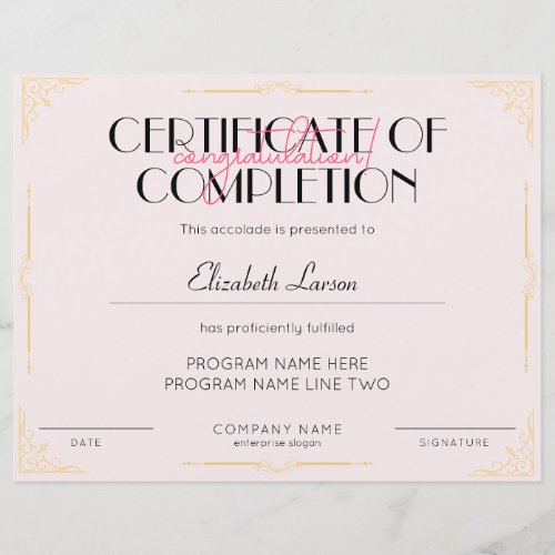 Specialist in Beauty Certificate of Completion
