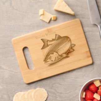 Specialized Fish Galley Wisdom Etched Bamboo Cutting Board