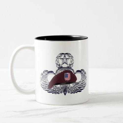 Specially Designed Beret on Airborne Wings s Two_Tone Coffee Mug