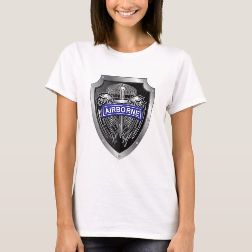 Specially Designed Winged Airborne Shield T_Shirt