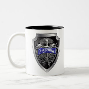 Specially Designed Winged Airborne Shield Two-Tone Coffee Mug