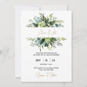 Specially Floral Patterned Wedding Invitation