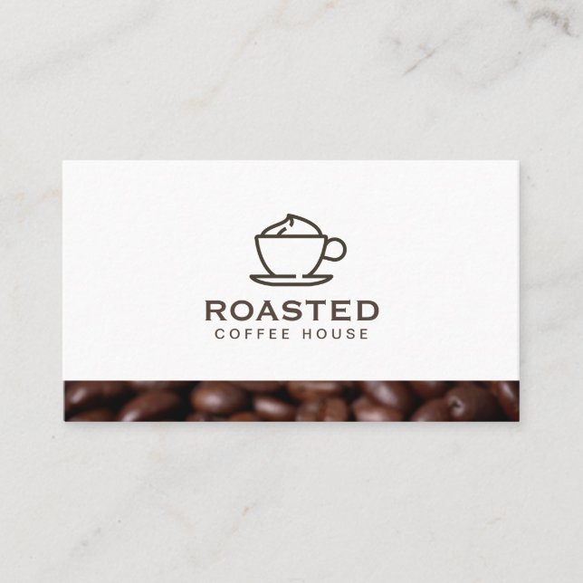 Specialty Coffee Drink / Coffee Beans Business Card (Front)