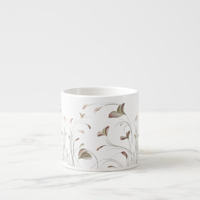 Specialty Espresso Mug | Minimal Botanical Design (Front)
