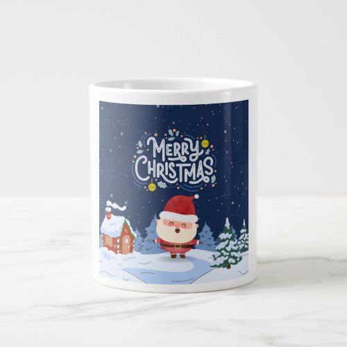 Specialty Mug Navy Fun Illustrated Merry Christmas
