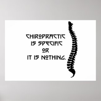 Specific Chiropractic Poster Print. Many Options!