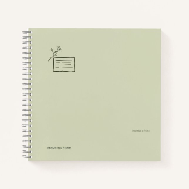 Specimen- Botanists Pause- Minimal Notebook (Front)