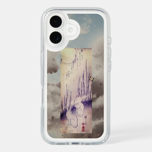 Speck Glitter Silver iPhone Case BUNNIES & MOON (Front)