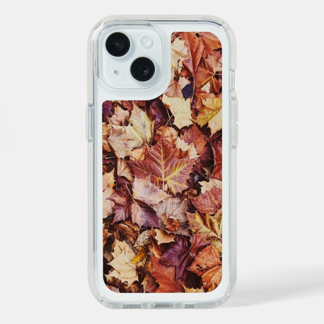 Speck iPhone 15 Presidio Perfect-Clear - Leaves Case (Front (Blue))