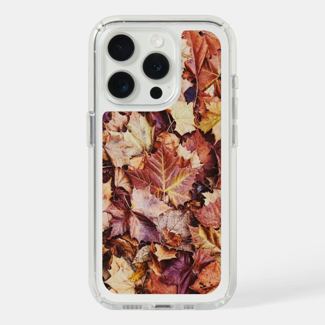 Speck iPhone 15 Pro Presidio2 Pro - Autumn Leaves Case (Front (White Titanium))