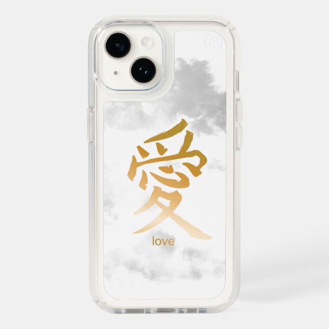 SPECK IPHONE CASE CLOUDS AND KANJI LOVE  (Front)