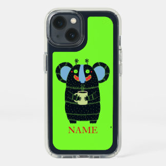 SPECK IPHONE CASE HAPPY MONSTER CUSTOM NAME