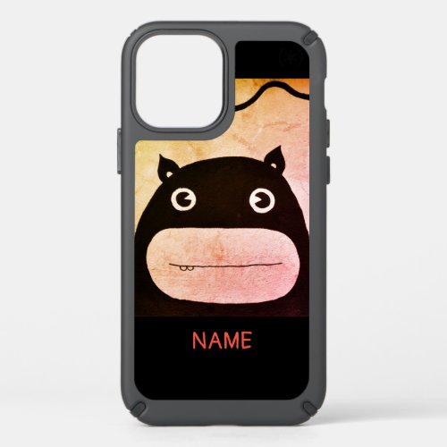 SPECK IPHONE CASE HAPPY MONSTER WITH CUSTOM NAME