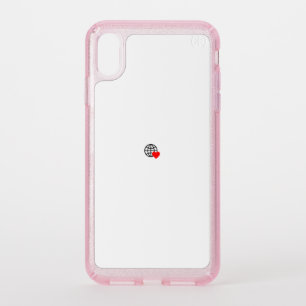 Speck Presidio Clear + Pink Glitter iPhone XS Max Case