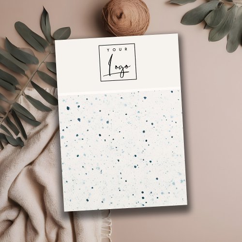 Speckled Blue White Logo Blank Jewelry Display Business Card