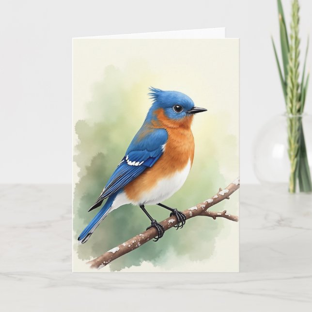 Speckled Branch Bird Card (Front)