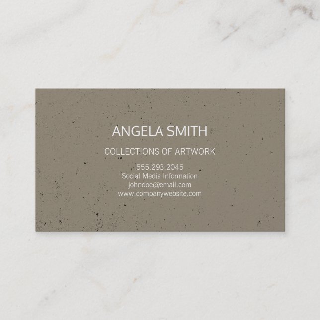 Speckled Brown Business Card (Front)
