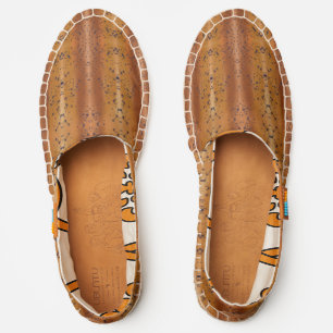 Speckled Brown Trout Fish Skin Look Pattern Espadrilles