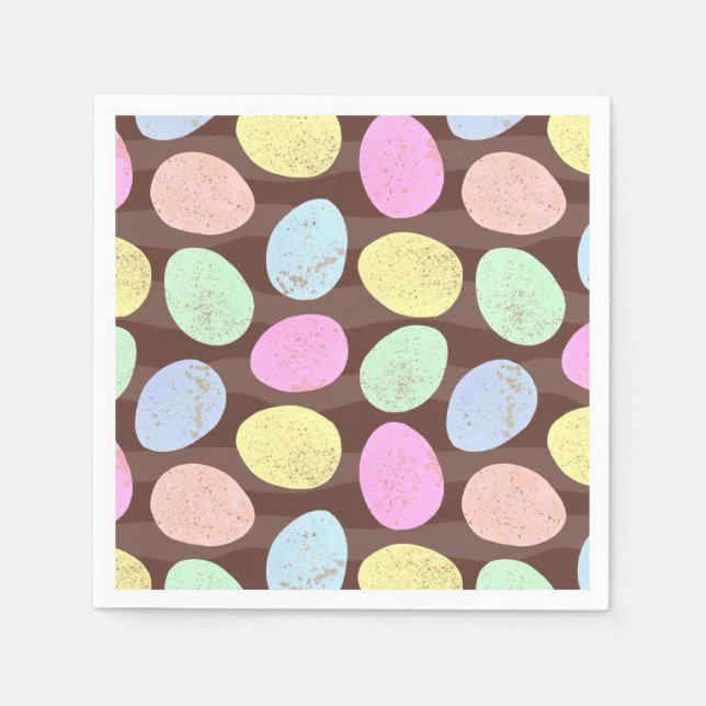 Speckled Candy Easter Eggs Pattern Paper Napkins (Front)