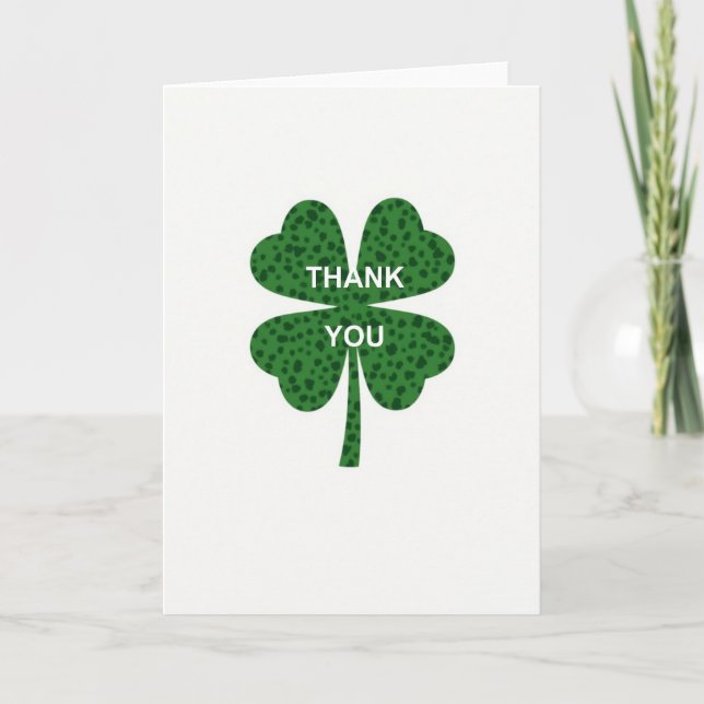 Speckled Clover Thank You Card (Front)