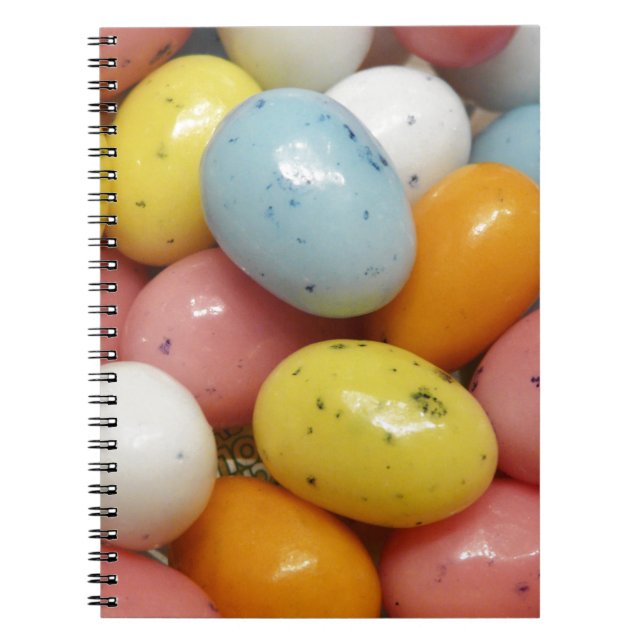 Speckled Colored Jelly Bean Easter Eggs Notebook (Front)