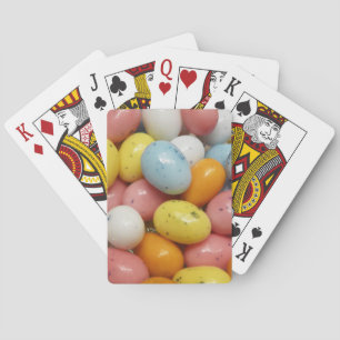 Speckled Colored Jelly Bean Easter Eggs Poker Cards