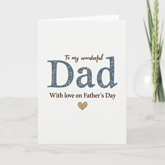Speckled Dad Fathers Day Card (Front)
