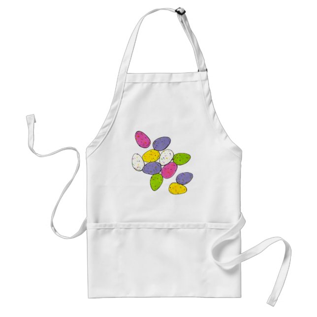 Speckled Easter Basket Egg Eggs Malted Milk Candy Adult Apron (Front)
