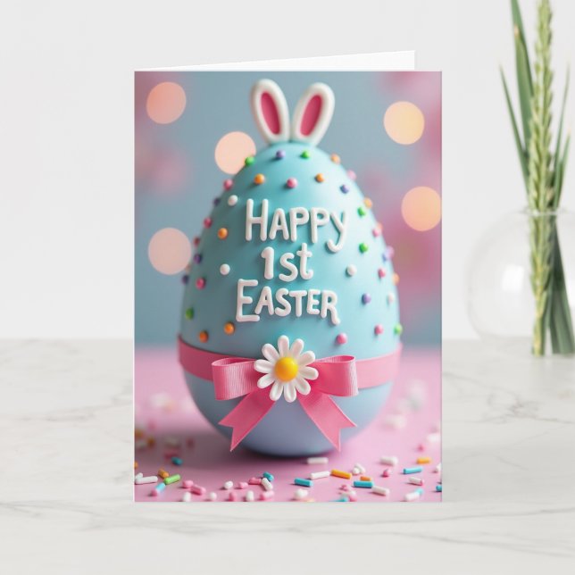 Speckled First Birthday Card (Front)