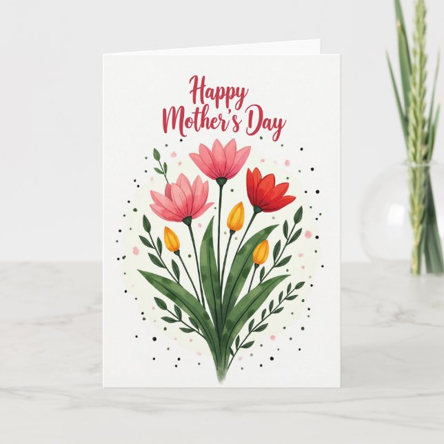 Speckled Floral Arrangement Card (Front)