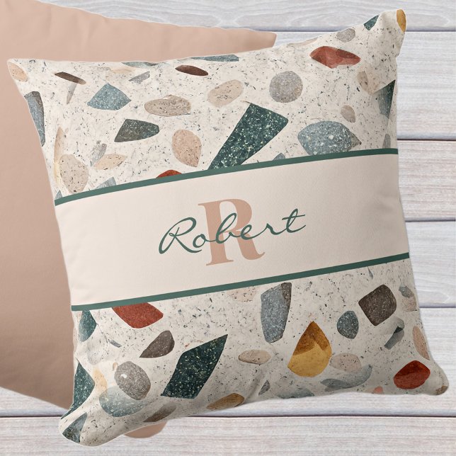 Speckled Geometric Terrazzo Office Chair  Throw Pillow (Creator Uploaded)