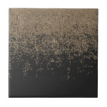 Speckled Gold Glitter Black Ombre Ceramic Tile<br><div class="desc">This modern and chic faux printed speckled gold glitter and black ombre print perfect for the trendy and stylish woman. Its fashionable and contemporary design is great for many gifts and occasions. Enjoy this fabulous and elegant design for your next purchase; for yourself,  your friends,  or your family.</div>