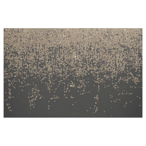 Speckled Gold Glitter Black Ombre Fabric