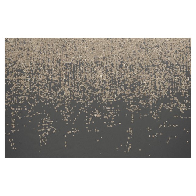Speckled Gold Glitter Black Ombre Fabric (Yard)