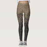 Speckled Gold Glitter Black Ombre Leggings<br><div class="desc">This modern and chic faux printed speckled gold glitter and black ombre print perfect for the trendy and stylish woman. Its fashionable and contemporary design is great for many gifts and occasions. Enjoy this fabulous and elegant design for your next purchase; for yourself,  your friends,  or your family.</div>