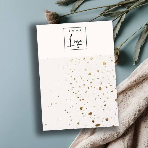 Speckled Gold White Logo Blank Jewelry Display Business Card