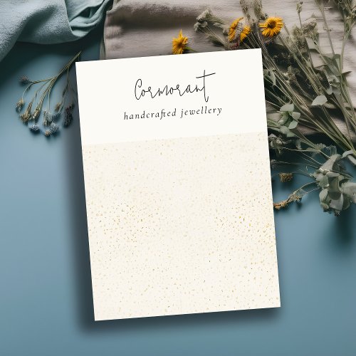 Speckled Gold White Texture Blank Jewelry Display Business Card