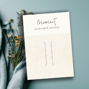 Speckled Gold White Texture Hair Pin Band Display Business Card