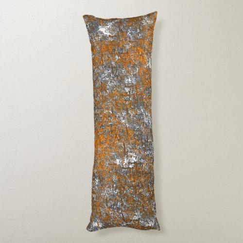 Speckled golden orange over whitish gray scratch body pillow