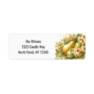 Speckled Golden Pears New Address Label