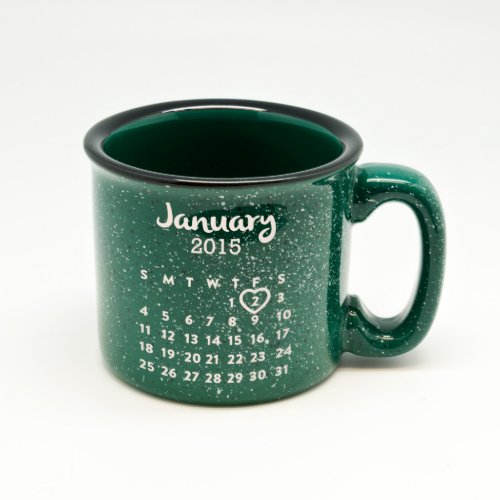 Speckled Green Anniversary Milestone Campfire Mug 