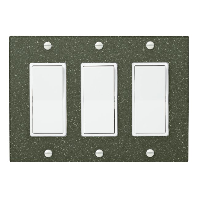 Speckled Green Rocker Plate – 3-Gang Custom (In Situ)