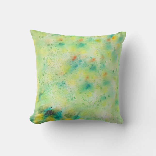 Speckled Greens Throw Pillow (Front)